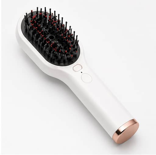 Air Cushion Brush, white body with rose gold base
